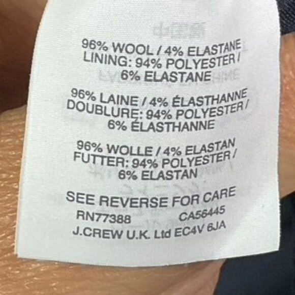 J.Crew 365 Resume Sheath in Navy Blue Italian Stretch Wool Dress, 00P - Picture 11 of 13